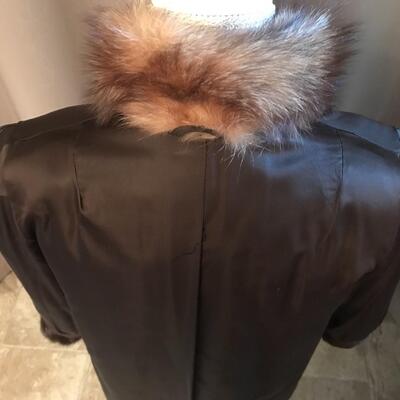 Mink Coat with Fox Fur Trim  ~ has  papers