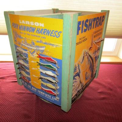 LOT 1  MERCHANT FISHING LURES DISPLAY