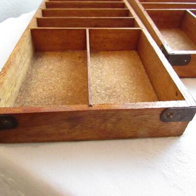 LOT 3  VINTAGE WOODEN HANDMADE TACKLE BOX