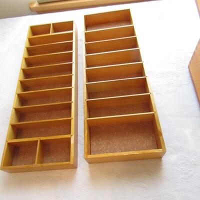 LOT 4  WOODEN HANDMADE DOVETAILED TACKLE BOX
