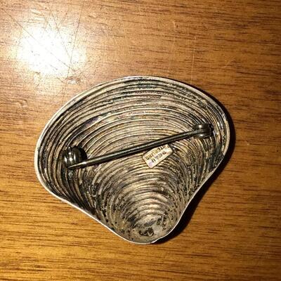 Sterling Shell pin