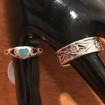 Two Sterling rings