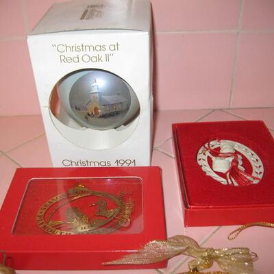 MS Assorted Christmas Ornaments Hallmark Tin Gorham Schmid