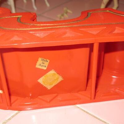 MS Collection of Plastic Reindeer and Santa's Sleigh