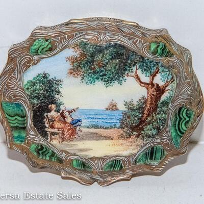 STERLING SILVER - POWDER COMPACT