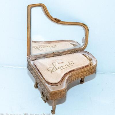 FABULOUS CONDITION - Pygmalion Grand Piano Powder Compact Sonata Puff Collapsable Legs