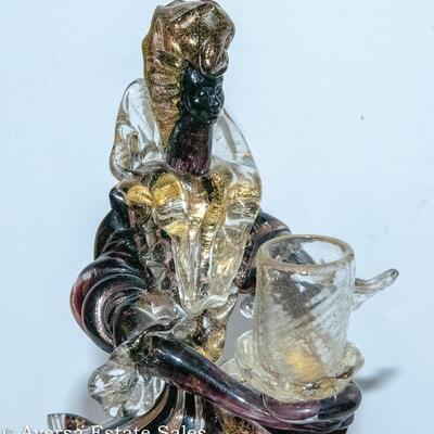 MURANO / VENETIAN FIGURAL CANDLE STICK