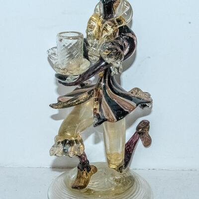 MURANO / VENETIAN FIGURAL CANDLE STICK