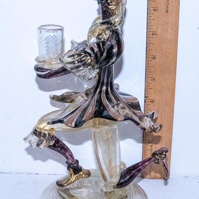 MURANO / VENETIAN FIGURAL CANDLE STICK