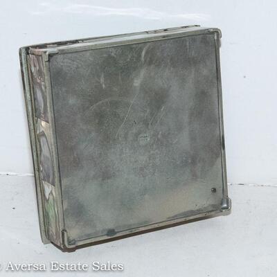 VINTAGE ABALONE WOOD LINED TRINKET BOX