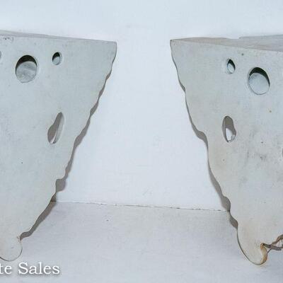 PAIR - CERAMIC CHERUB WALL SCONCES