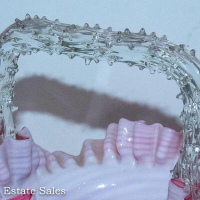 BEAUTIFUL - RUFFLE TOP BASKET WITH THORN HANDLE
