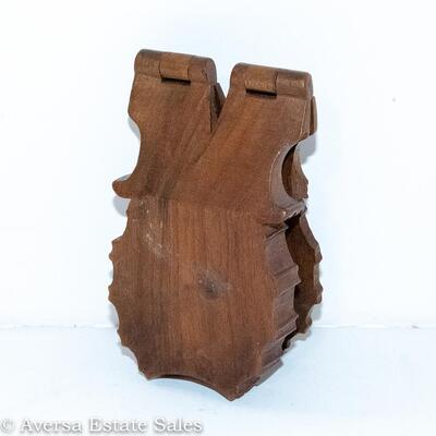 VICTORIAN - Carved Wood Pocket Watch Case