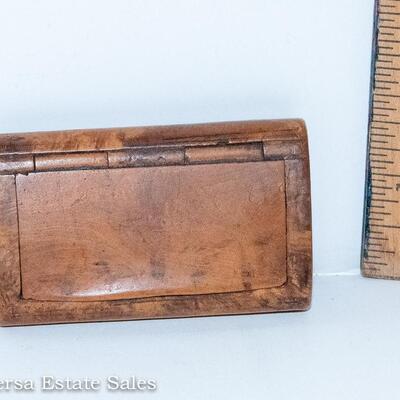 VINTAGE BURLED WOOD CIGARETTE CASE