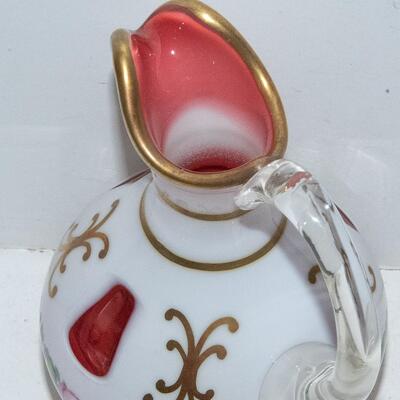 VINTAGE BOHEMIAN GLASS - "CUT TO CLEAR" CRUET