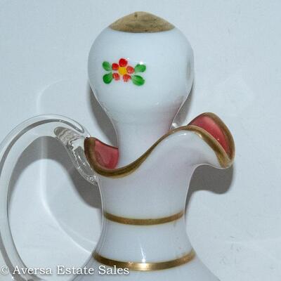VINTAGE BOHEMIAN GLASS - "CUT TO CLEAR" CRUET
