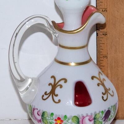 VINTAGE BOHEMIAN GLASS - "CUT TO CLEAR" CRUET