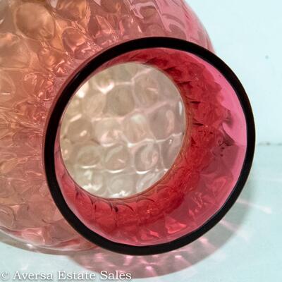 LOVELY ART GLASS AMBERINA VASE