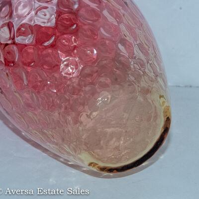 LOVELY ART GLASS AMBERINA VASE