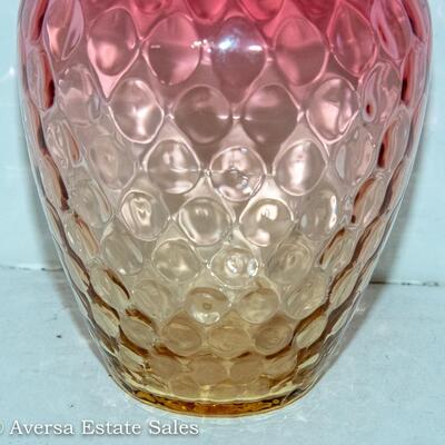 LOVELY ART GLASS AMBERINA VASE