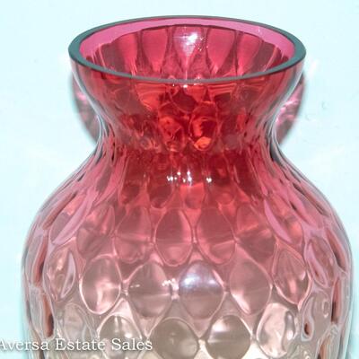 LOVELY ART GLASS AMBERINA VASE