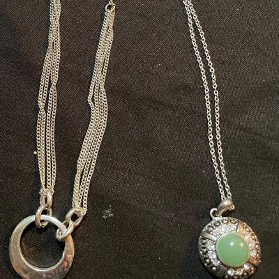 Three necklaces and bracelet lot. Minimal signs of use. Metal and stones untested