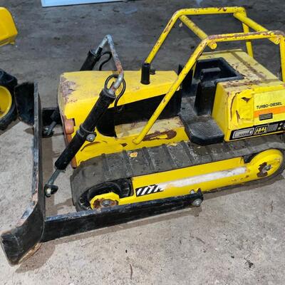 Vintage metal tonka turbo-diesel plow