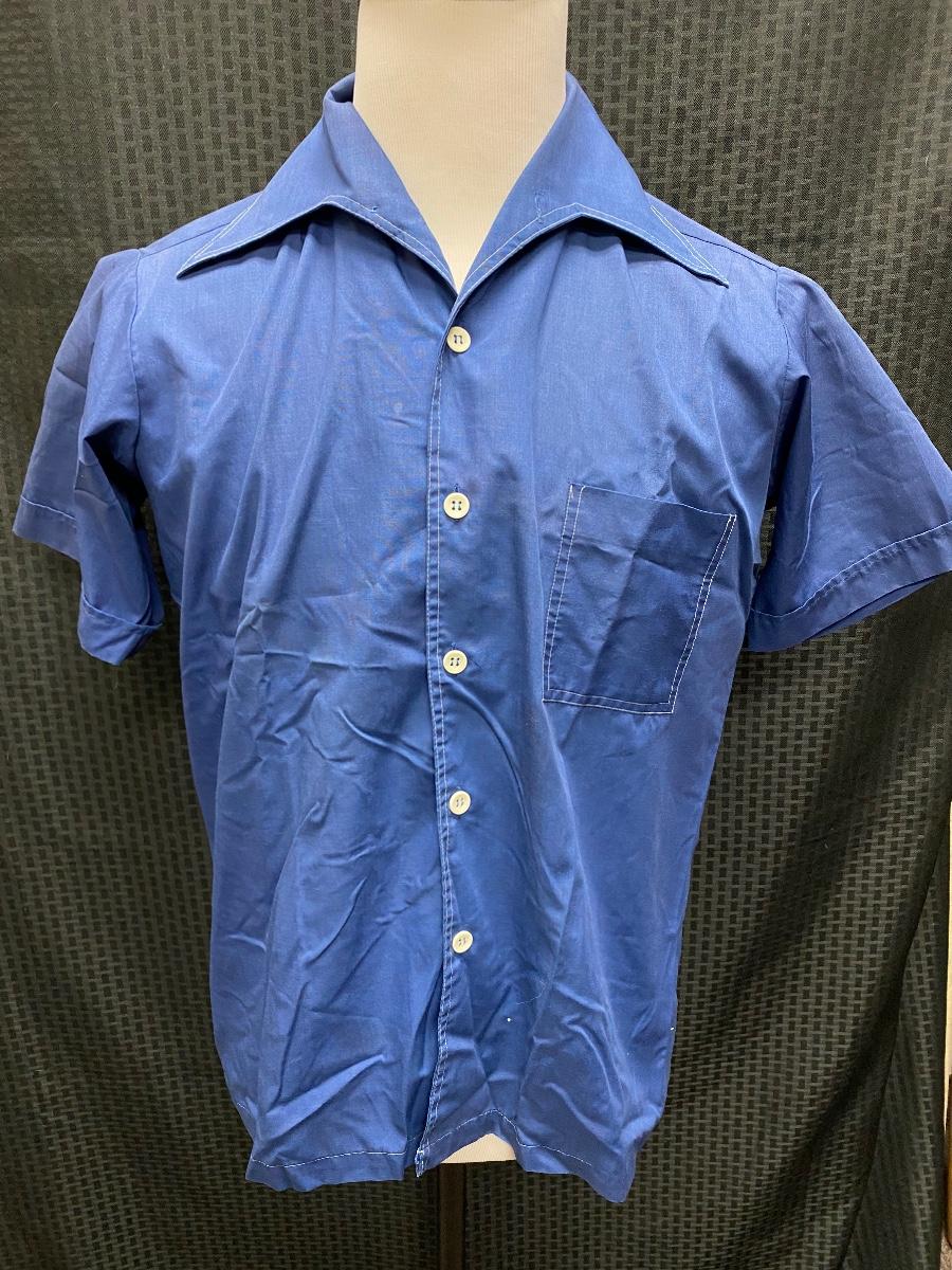 Vintage Men's Blue Button Front Shirt Jandy Place Collection Bardon Inc ...