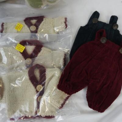 Lot of Stuffed Bears and Sweaters, Some in Packaging