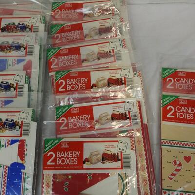 12 Packages of Bakery Boxes, 2 Candy Totes - New