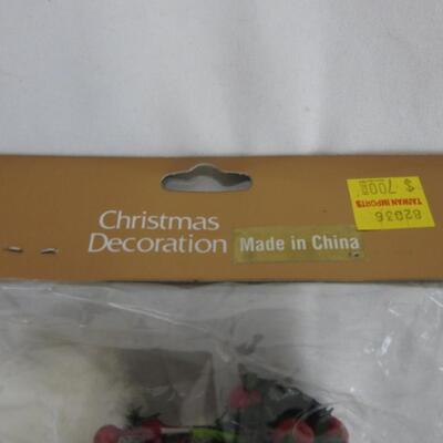 5 Santa Head Decorations, 4 Sealed and New
