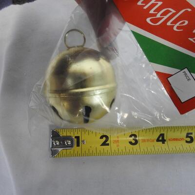 24 Jingle Bells: 14 Large (Gold/Pink/Mauve) 10 Small Gold - New