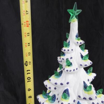 Plaster Light up Christmas Tree, Light bulb Wobbly
