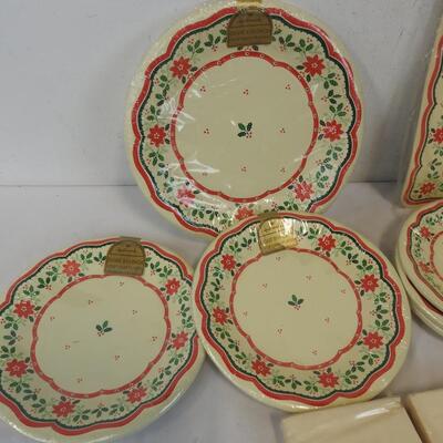 Lot of paper Plates, Napkins, Hallmark