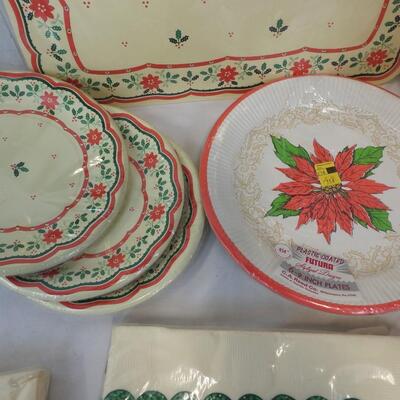 Lot of paper Plates, Napkins, Hallmark