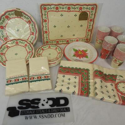 Lot of paper Plates, Napkins, Hallmark