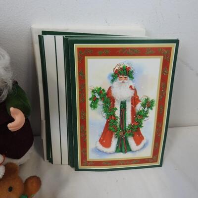 Snowman Statue, Small Figurines, Stockings, Sled, Cards & Envelopes, Lights, CD