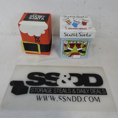 Secret Santa Gift Cinders Bath Bomb and Bar Soap, Musicbox Candles - New