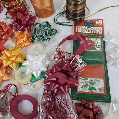 Gift Wrapping Ribbon, Bows, Tape, Tags