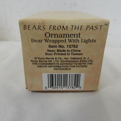 9 Christmas Bear Ornaments, Bears from the Past, Holly Beearies