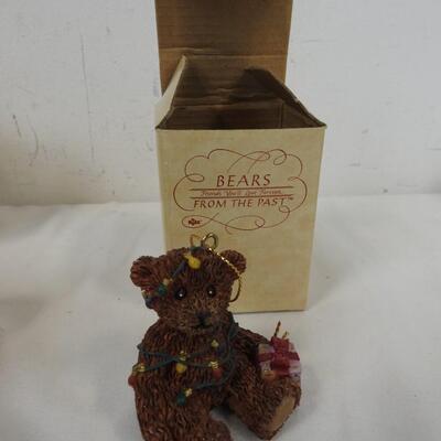 9 Christmas Bear Ornaments, Bears from the Past, Holly Beearies