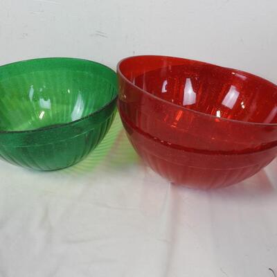 Christmas Lot: Ceramic Spoon Rest, Kitchen Hot Pads, Large Bowls, Kleenex