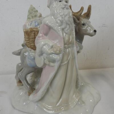 9" Hand-Painted Porcelain Old World Santa Figurine, Holiday Classics