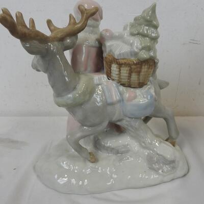 9" Hand-Painted Porcelain Old World Santa Figurine, Holiday Classics