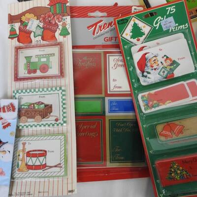 Lot of Christmas Gifting Supplies, Gift Boxes, Tags, Ribbon, Cards, Boxes