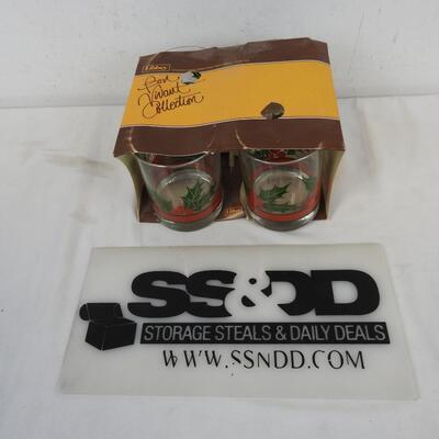 4 Libby Glasses, Bon Vivant Collection, In Packaging, Warehouse Dirt