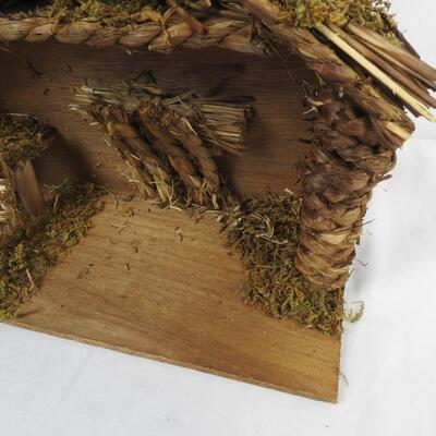 Nativity Scene Craft Background, Wood, Twine, Moss
