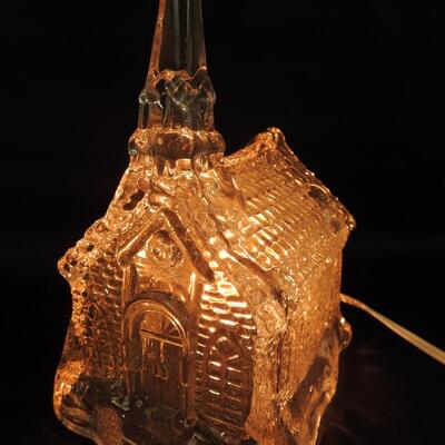 Illuminated Faux Crystal Church, Light Works, In Box