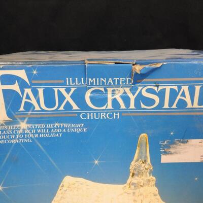 Illuminated Faux Crystal Church, Light Works, In Box