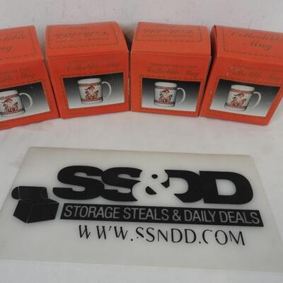 4 Windsor Collection Collectible Mugs, In Box